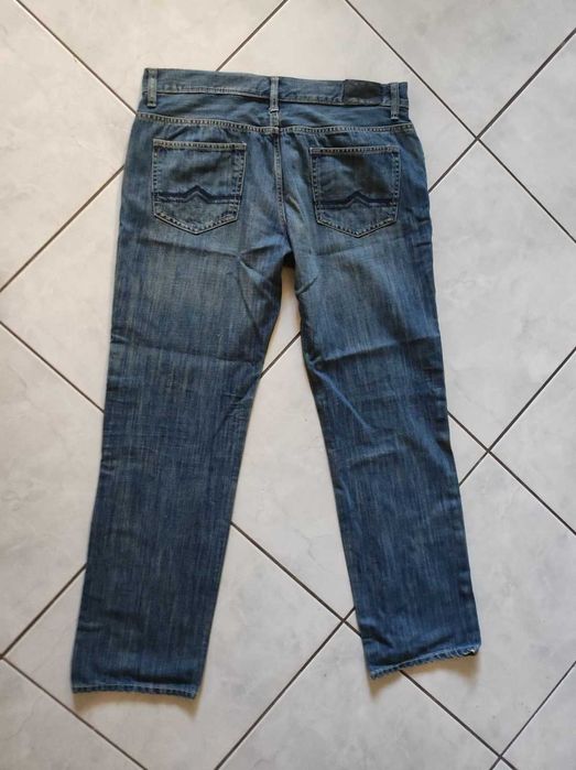 spodnie klasyczne jeans dżinsowe proste męskie UK Style