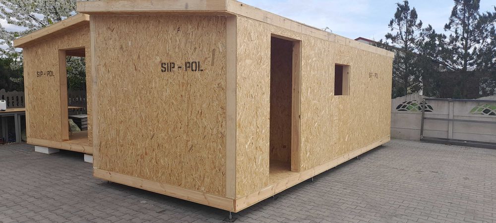 domek modułowy 35m2  z paneli SIP-POL na zgłoszenie całoroczny dwa moduły