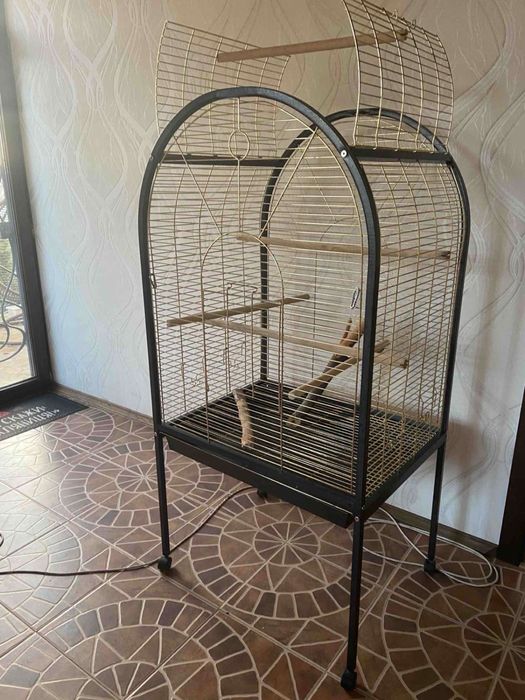 Вольер клітка для папуг - 78х60х156 см, золотий