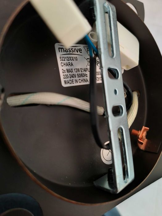 Foco 2 luzes de cor bronze