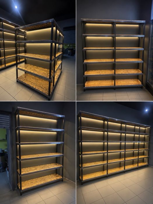 Торгові стелажі з LED підсвіткою