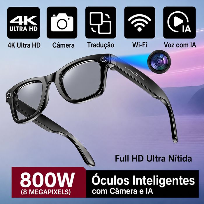 Óculos inteligente IA estilo Meta