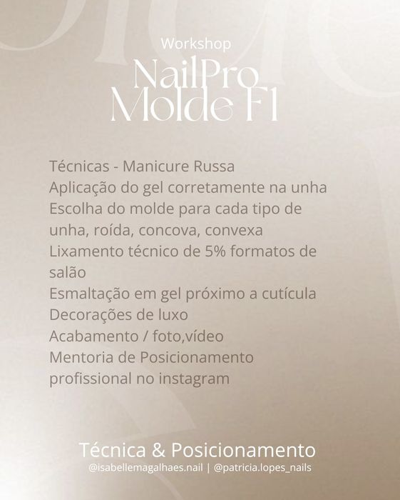 Workshop iniciante molde f1 em Queluz belas