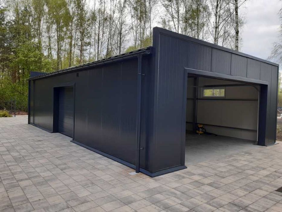 Garaż ocieplany z płyty pir wiata budynek gospodarczy magazyn hala