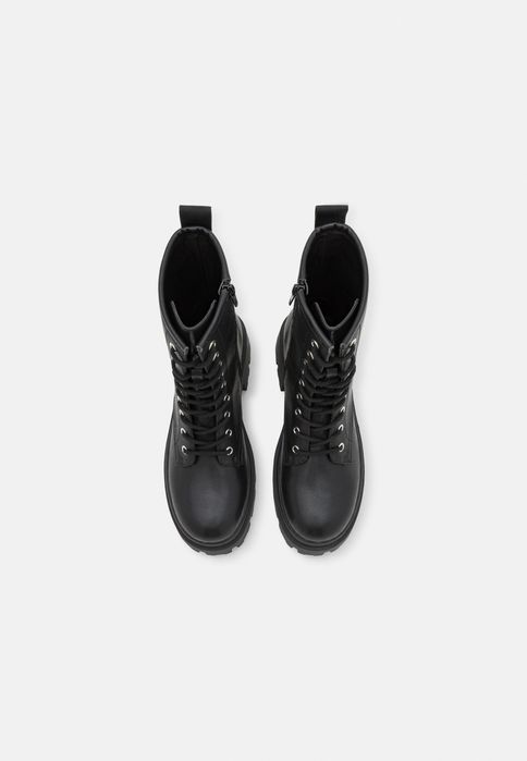Even&Odd 38 Buty Damskie Botki Czane Sznurowane Workery T1586
