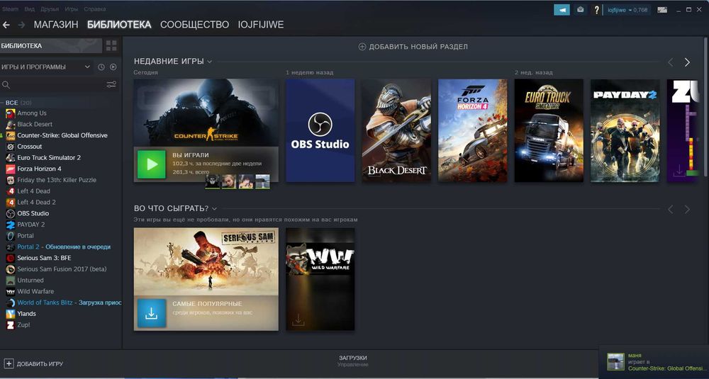 Аккаунт Стім з КС:ГО проймом та іншими іграми