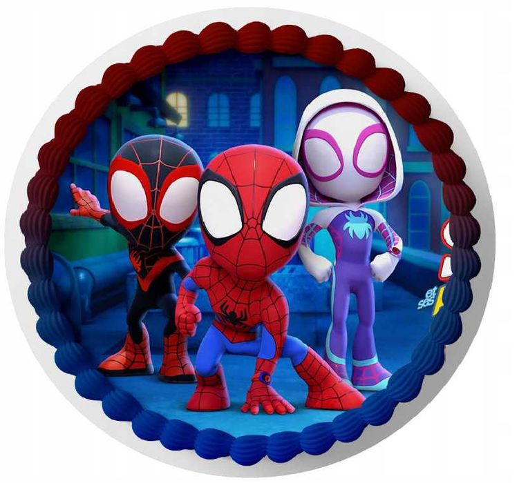 opłatek na tort spidey i super kumple