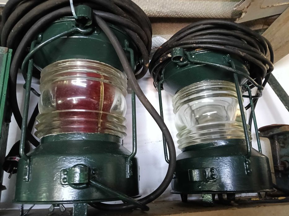2 lanternas náuticas antigas Ahlemann + Schlatter – Bremen|Decoração