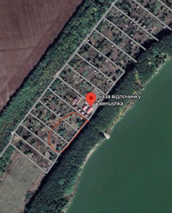 1 га з виходом в водосховище