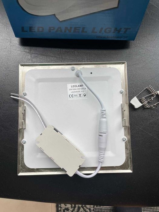 2 Painel LED Square Niquel 12W