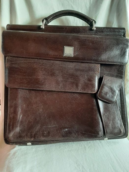 teczka brązowa  męska, do pracy, Time TEX