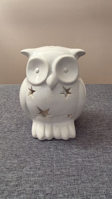 Świecznik ceramiczny sowa