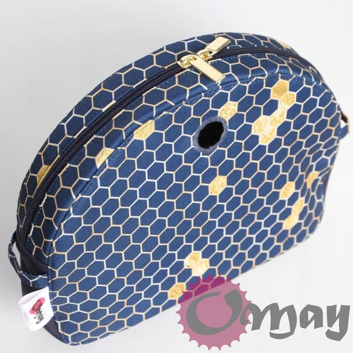 Granatowy organizer OBAG MOON LIGHT złote plastry miód 2kieszenie OMAY