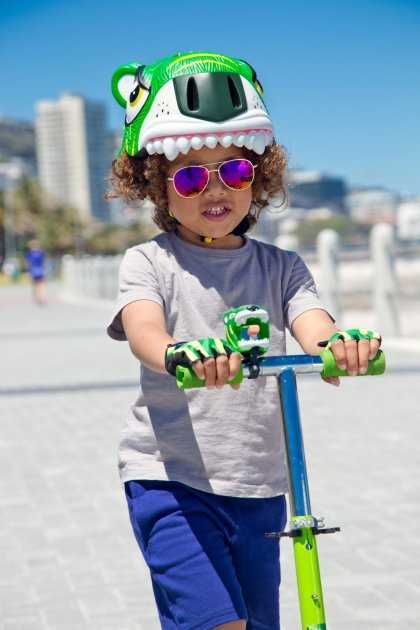 Детский шлем СrazySafety Green Tiger