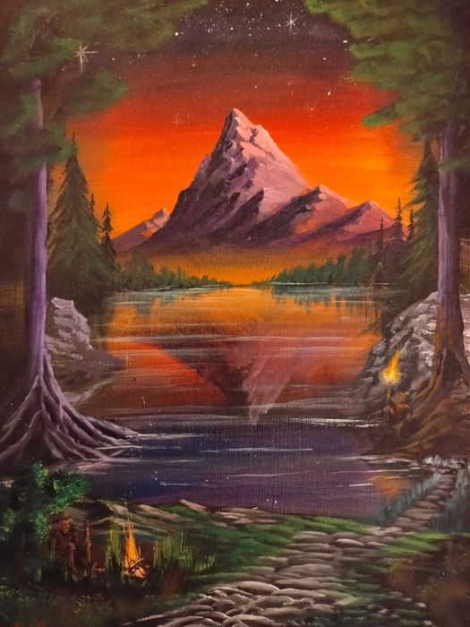 'Dwa Ognie' Obraz Akrylowy 40x30cm