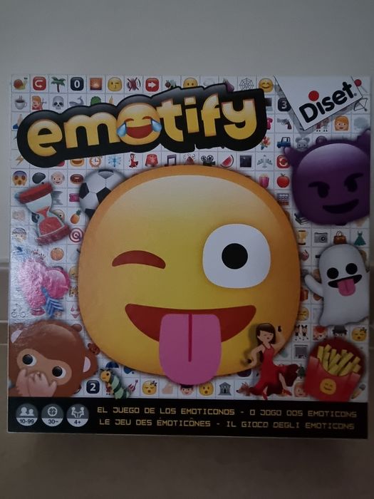 Vendo jogo de tabuleiro - Emotify, da Diset