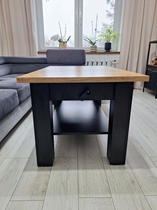 Stolik kawowy rozkładany z podnoszonym blatem/ławostół