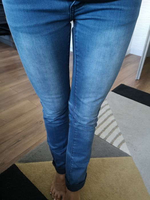 Spodnie jeansy dżinsy niebieskie, S 36