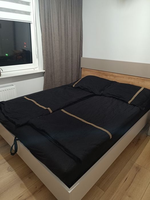 2x Pościel eurofirany  satyna bawełniana rozmiar 160X200 czarna