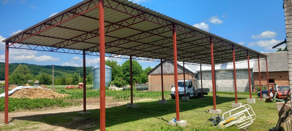 Wiata hala garaż 6m na 12m