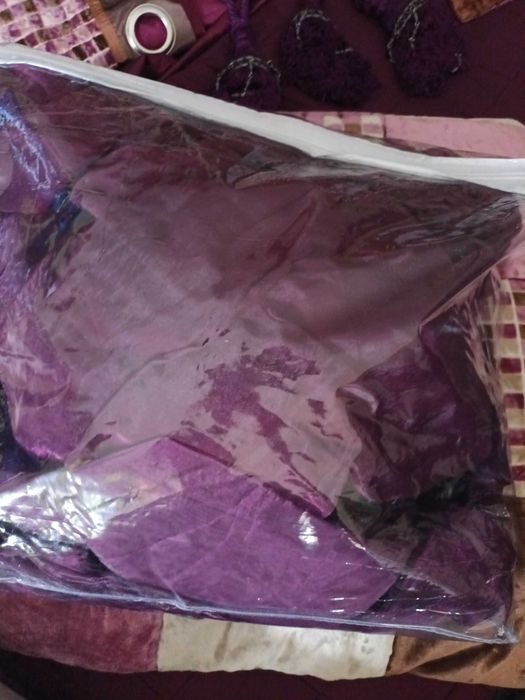 Conjunto de cama de casal+ cortinados do gato preto