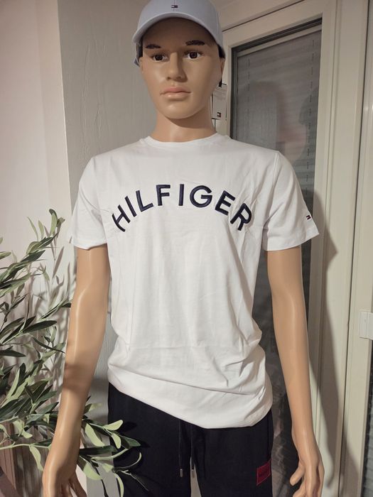 Meska biala koszulka duze logo r.XL