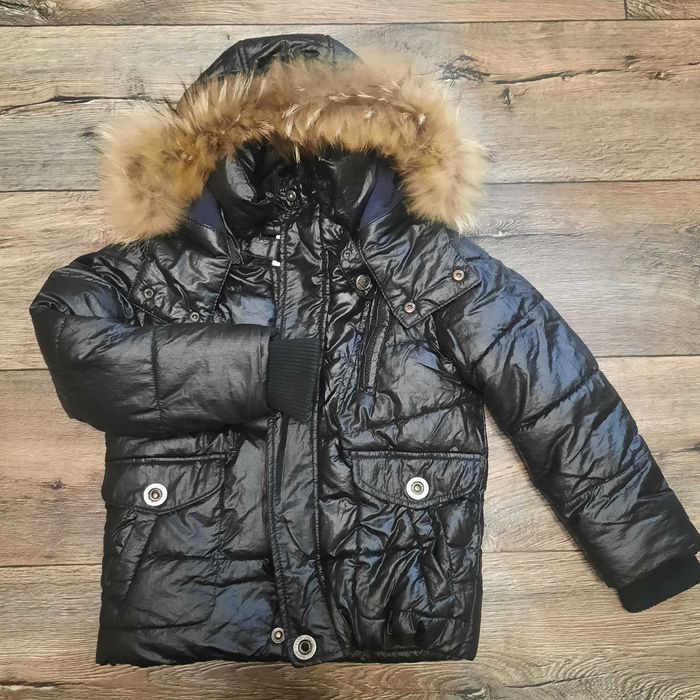 Зимова дитяча курточка на хлопчика 5-6 років (110см)