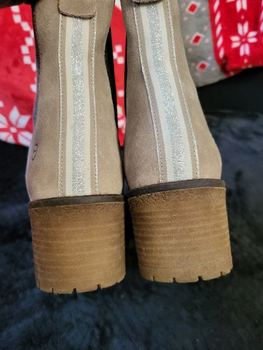Skórzane botki damskie Tamaris r.40 skóra naturalna
