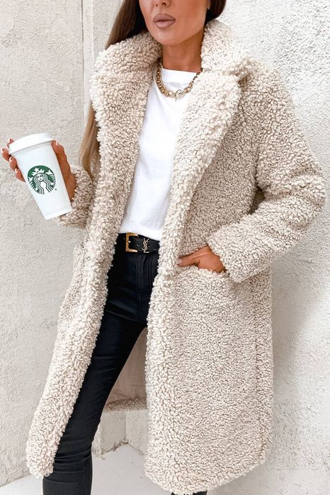 Płaszcz Zara baranek XXL duży