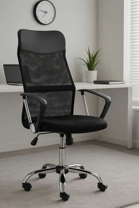 Комп'ютерне крісло з ергономічною спинкою, для дому та офісу