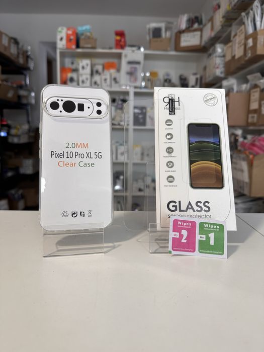 Etui plecki przeźroczyste 2mm + SZKŁO do GOOGLE PIXEL 10 PRO XL 5G
