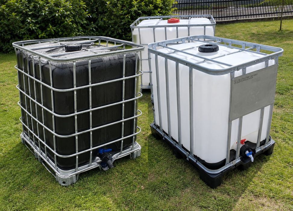 ZBIORNIK 1000L 600L Czarny  Mauser IBC Mauzer pojemnik do paliwa Adblue RSM