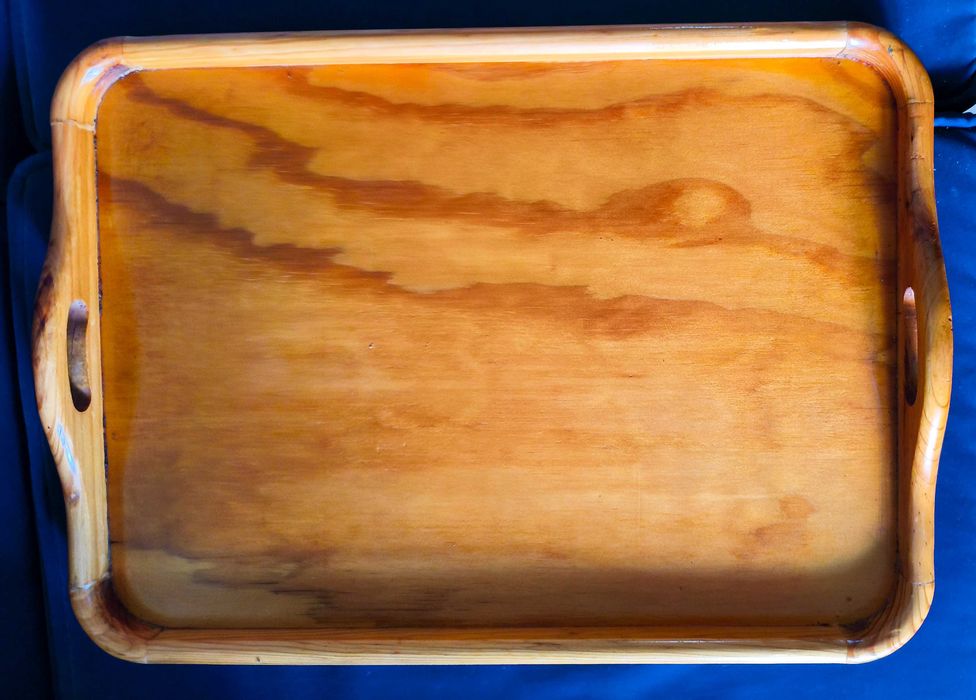 Tabuleiro Retangular Vintage em Madeira de Pinho (50x36 cm)
