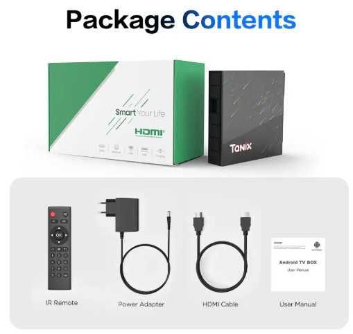 Tanix TX68 2/16 (Android 14, пам’ять Hynix, Wi-Fi 6, 4K Ultra HD) — ТВ приставка / Android TV Box