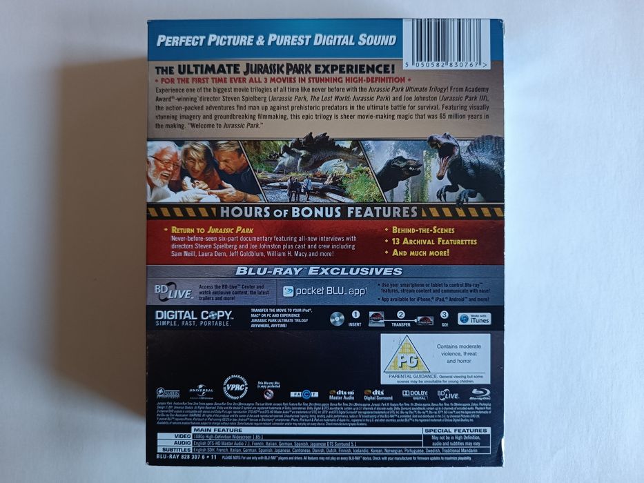 Blu-ray Jurassic Park : ultimate trilogy