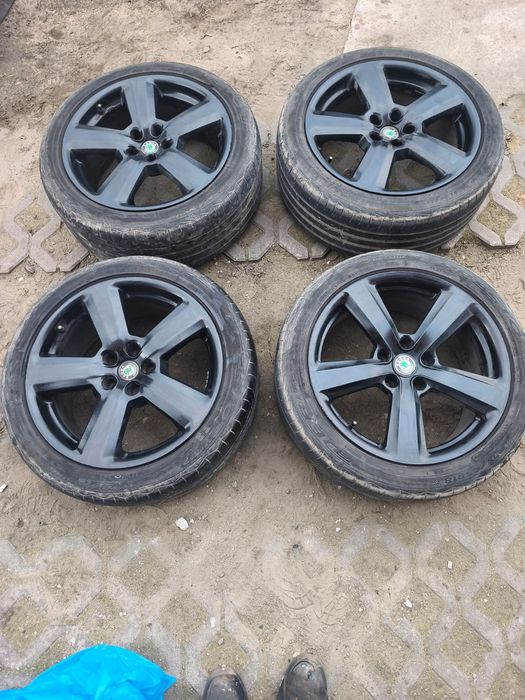 Alufelgi 18 (5x112) koła audi skoda vw z oponami letnimi