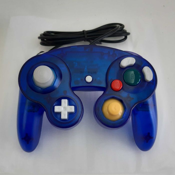 Comando Novo Azul Translúcido p/ Nintendo GameCube