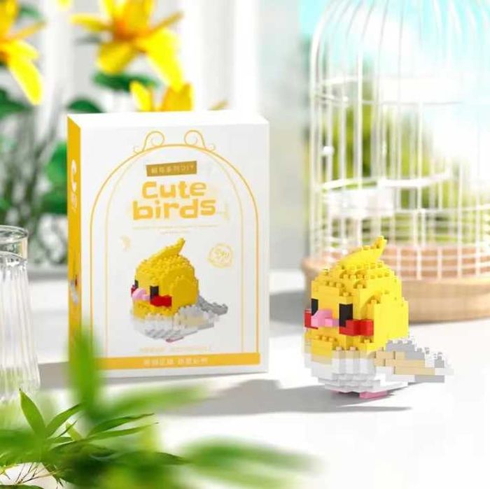 KLOCKI PTAK PAPUGA UKŁADANKA 3D puzzle dla dziecka ozdoba domu 3D