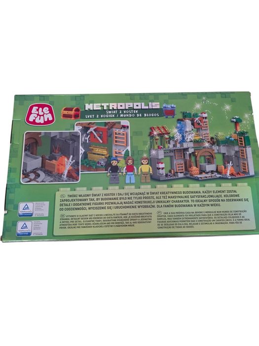 Klocki Elefun Metropolis Świat z kostek – 653 elementy (w stylu Minecraft)