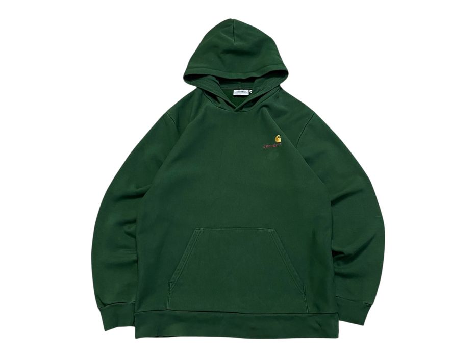 Carhartt Zielona Bluza z Kapturem Vintage Rozmiar XL L