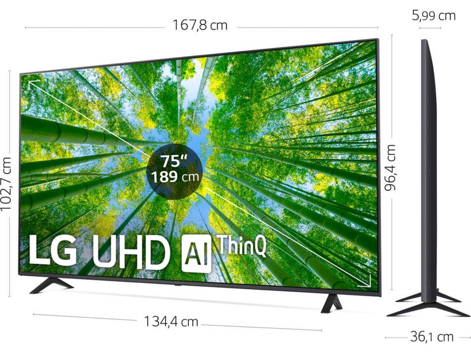 TV LG 75UQ80006LB  /     Soundbar LG SP2