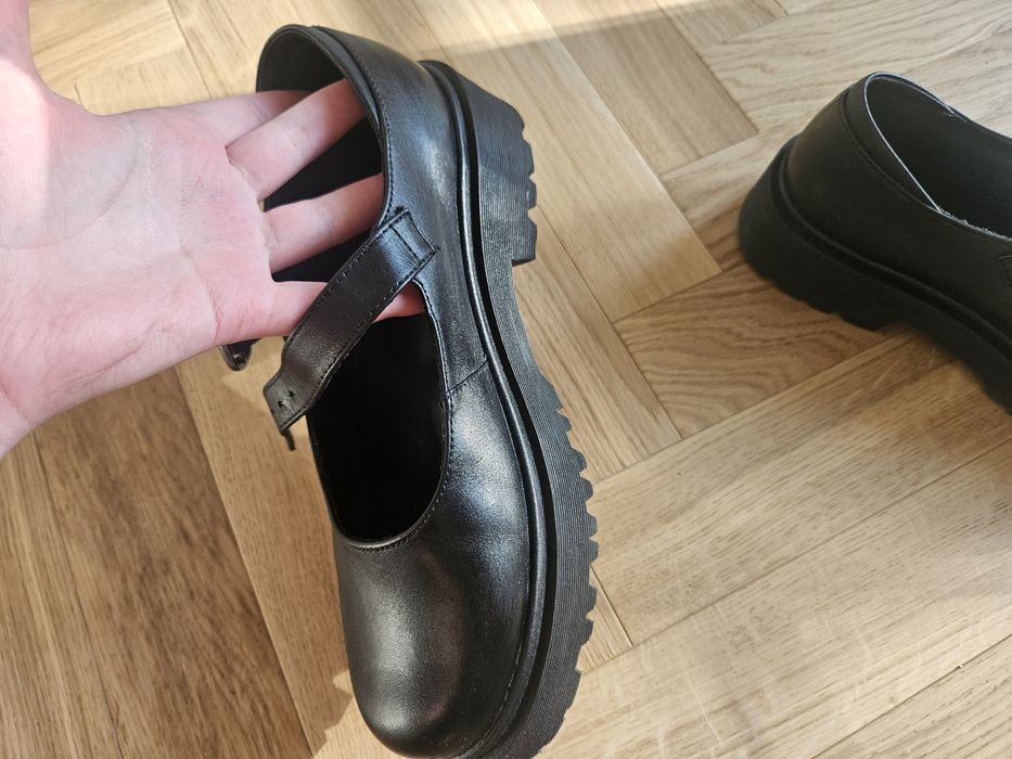 Mary Jane Czarne Skóra Naturalna Lasocki