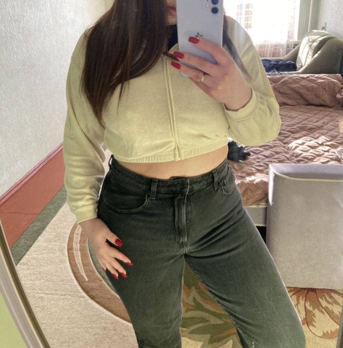 Джинси прямі висока посадка край хл -ххл