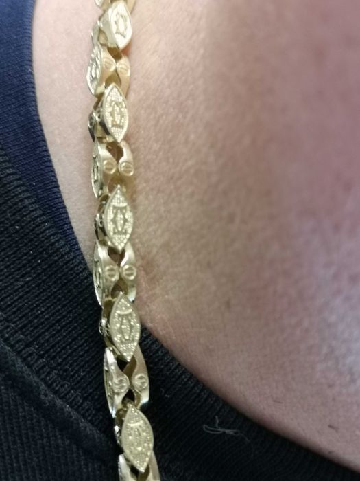 Złoty łańcuszek Cartier pr. 585 Nowy 57g,61cm(8004)