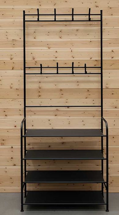 Напольная вешалка для одежды с полками и крючками. Вішалка для одягу