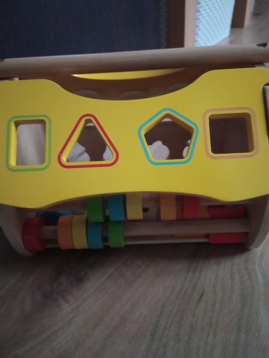 Domek drewniany sorter zegar cymbałki