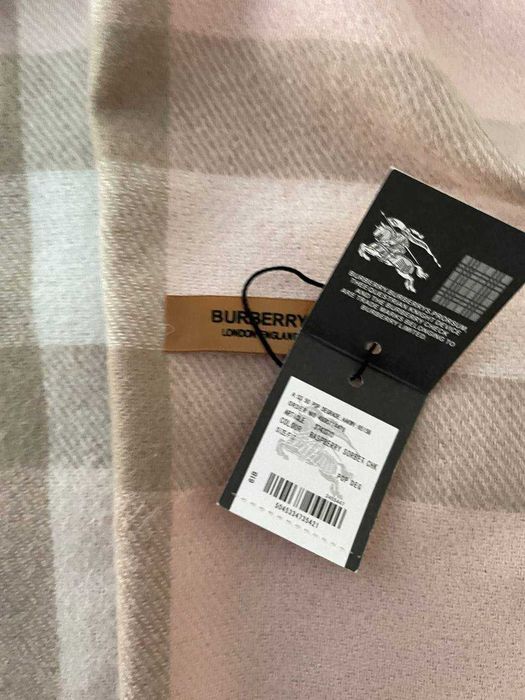 ШарФ Burberry в клітинку рожевий