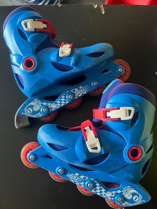 Patins azuis usados