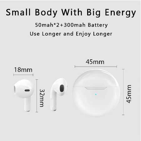 Fones sem fios - TWS J6 [NOVO EMBALADO]