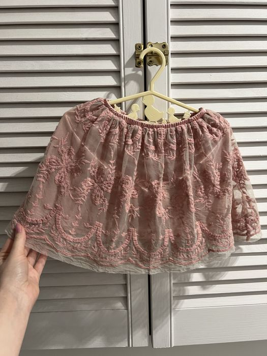 Spódniczka r.104 Kiki & Koko koronka haft kwiaty ażurowa